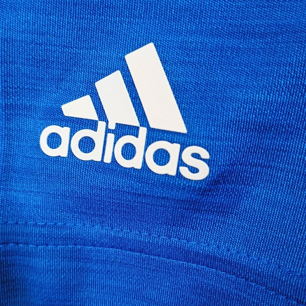 Adidas Golf Polo Mens M Blue Performance Shirt The Randy Logo NWT Charity Event